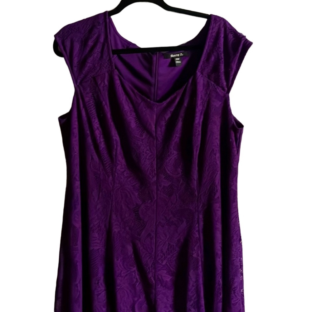 SUITE 7 Purple Lace Overlay Dress
